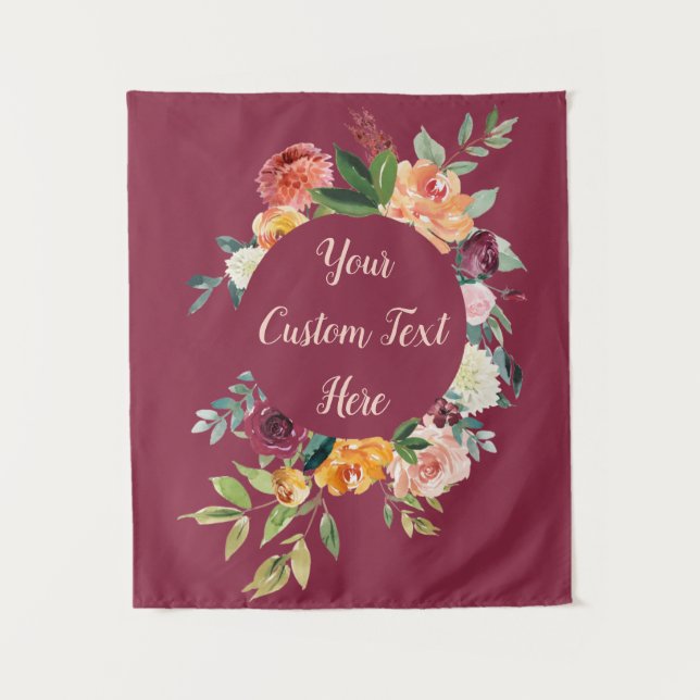 Caída Bridal Shower Fondo Foto Tapiz Booth (Anverso)