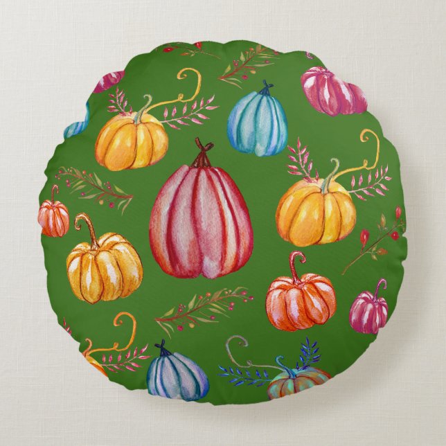Caída colorida Farolitos de arte Almohada (Anverso)
