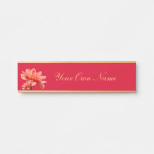 "Caída Dahlias" Rótulo de la puerta de la placa de