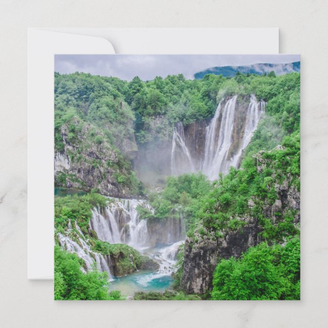 Caída de agua de los lagos Plitvice (Anverso)