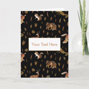 Caída de Animales Forestales Otoño Sale Tarjeta De