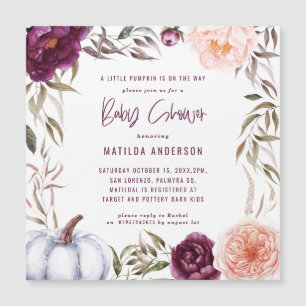 Caída de calabaza pequeña acuarela florida ducha d