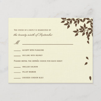 Caída de hojas Boda RSVP/Tarjetas de respuesta (Br