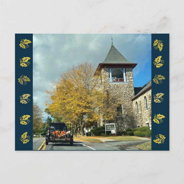 Caída de la entrega de calabaza deja postal (Anverso)