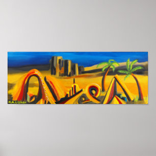 Caída de la noche en el arte del desierto