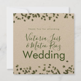 Caída de las hojas Gracias Boda Rústico