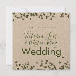 Caída de las hojas Gracias Boda Rústico