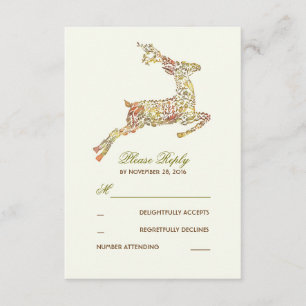 Caída de los ciervos que casa las tarjetas de RSVP