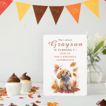 Caída de vibraciones Puppy - Tarjeta de invitación