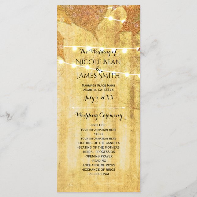 Caída deja el programa Golden Otumt Rustic Woods (Anverso)