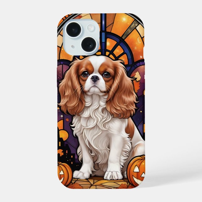 Caída del Halloween de Vidrio Cavalier King Charle (Reverso )