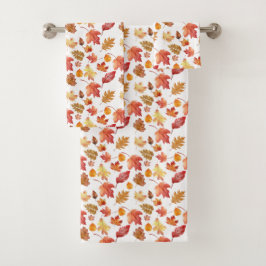 Caída del otoño de acuarela deja un patrón sin foc