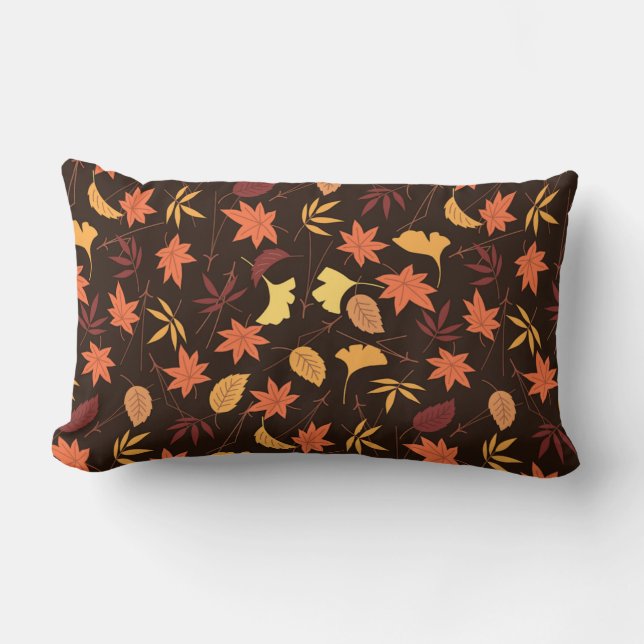Caída del otoño deja la almohada lumbar (Anverso)