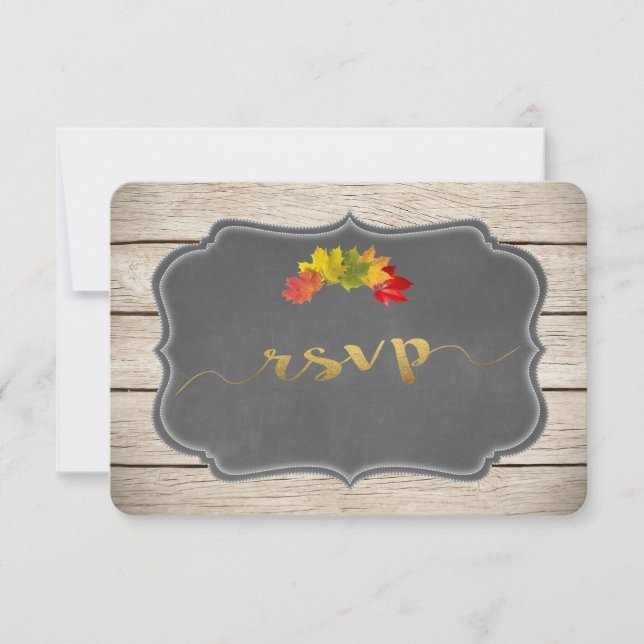 Caída del País Sale Hoja de Música Boda RSVP (Anverso)