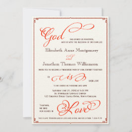 Caída Dios es amor Invitación a la boda cristiana