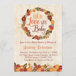Caída en amor con la invitación de Baby Shower