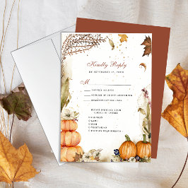 Caída en el Amor Calabaza Botuga Boda Otoño RSVP