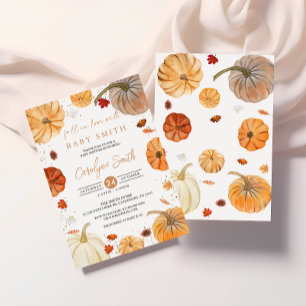 Caída en el amor Calabaza Invitación de Baby Showe