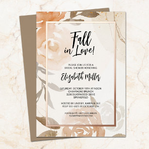 Caída en el amor Floral Bridal Shower Invitaciones