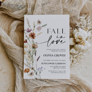 Caída en el amor Invitación a ducha de flores silv