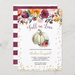 Caída en el amor Invitación a la ducha de novia de