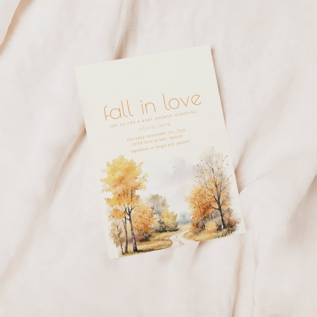 Caída en el amor Invitación de Baby Shower de otoñ (Subido por el creador)