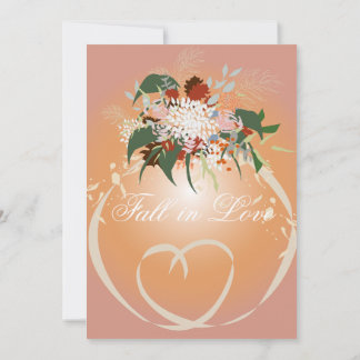 Caída en la boda de amor Guardar la invitación a l