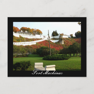 Caída en la postal Fort Mackinac