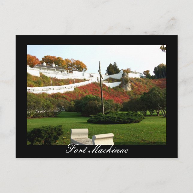 Caída en la postal Fort Mackinac (Anverso)