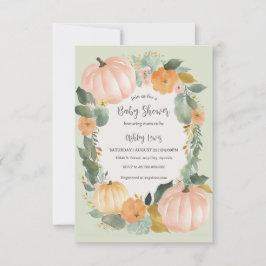 Caída Invitación a la calabaza para la ducha para