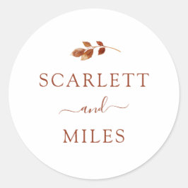 Caída minimalista Sello para sobres de hoja de ter