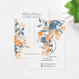 Caída naranja azul floral color agua moda clip de