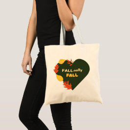 Caída Natal Bolsa De Tote Otoño Con Corazón