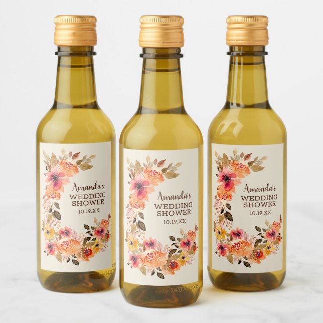 Caída Otoño Floral Swag Mini (Botellas)