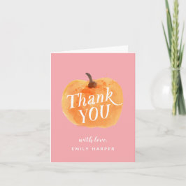 Caída Otoño Pequeña Calabaza doblada Tarjeta de ag