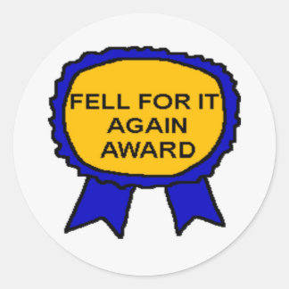CAÍDA POR LOS Pegatinas DEL PREMIO DE TI DE NUEVO