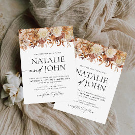 Caída Rústica deja invitación a matrimonio Boda