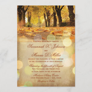 Caída Rústica deja invitaciones a la boda de otoño