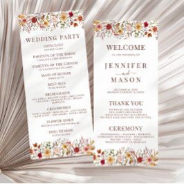 Caída Rústica Otoño Flores Secas Programas De Boda