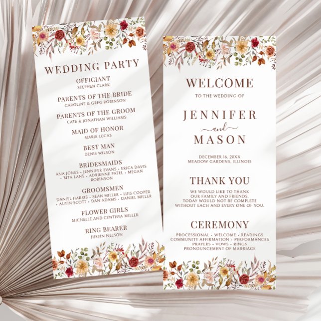 Caída Rústica Otoño Flores Secas Programas De Boda (Subido por el creador)