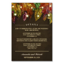 Caída Rústica Otoño Sale Recepción + Tarjetas De H