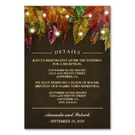 Caída Rústica Otoño Sale Recepción + Tarjetas De H