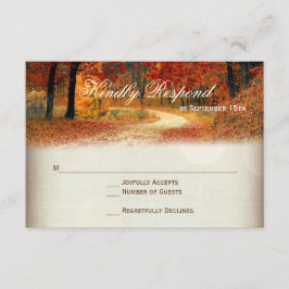 Caída Rústica Sale de Tarjetas RSVP de Boda Otoño