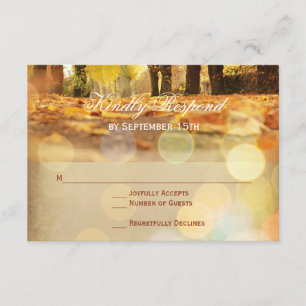 Caída Rústica Sale de Tarjetas RSVP de Boda Otoño