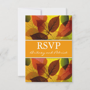 Caída Sale de la Boda Forestal Otoño Cartas RSVP