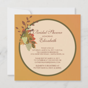 Caída Sale de la Invitación a la Ducha Bridal Otoñ
