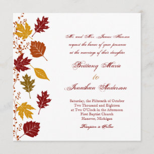 Caída Sale Invitaciones a la Boda Otoño