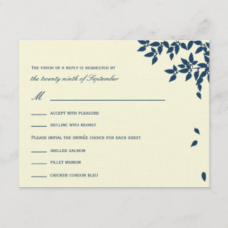 Caída Sale Tarjetas de Respuesta RSVP/Boda (Armada
