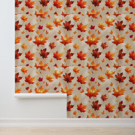 Caída vibrante Maple deja el arte de la pared palo