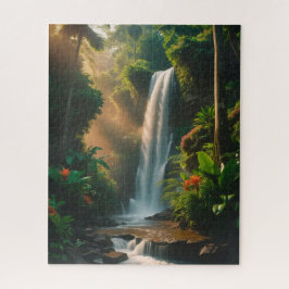 Caídas de la jungla mística - Rompecabezas de arte
